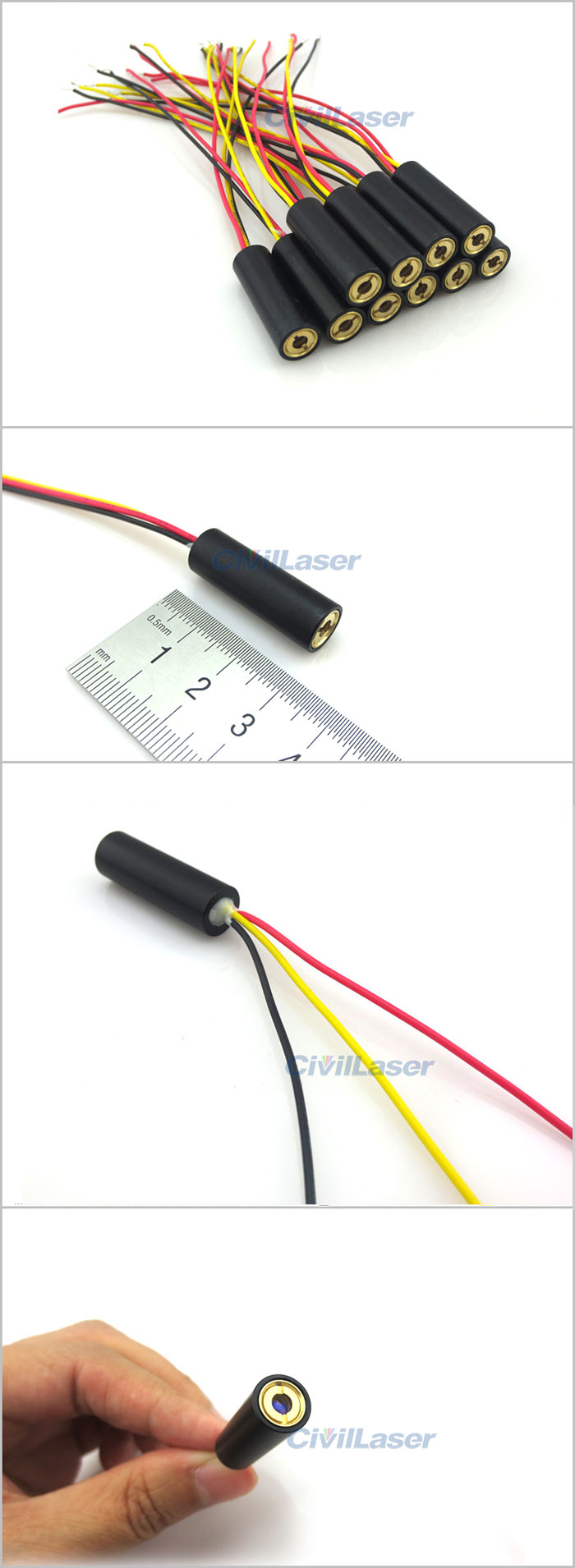 980nm 5mw-500mw Infrared 레이저 모듈 Dot Focus adjustable Φ10mmx30mm